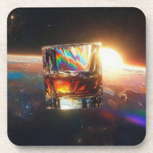 Posavasos Arte del Whiskey: En el espacio (pintura n.º 6)