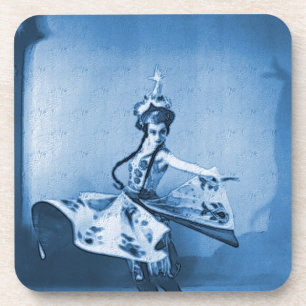 Posavasos Arte digital de bailarina azul