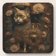Arte digital gótico de Steampunk Cat