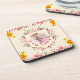 Posavasos Arte Floral Acuarela, Dama De Primavera