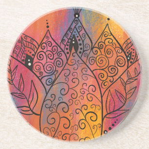 Posavasos Arte floral de bonito