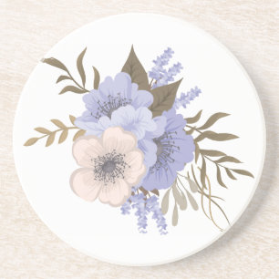 Posavasos Arte Floral de Rosa Vintage    Flores Botánicas Re