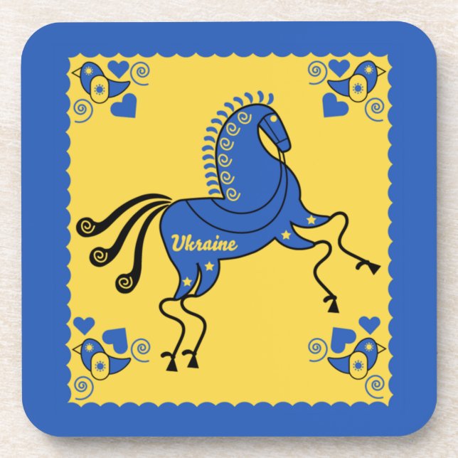 Posavasos Arte folclórico eslavo tradicional de Ucrania (Frente)