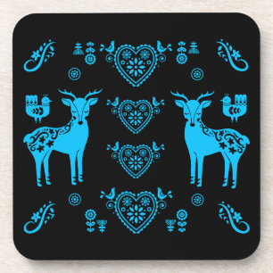 Posavasos Arte folclórico noruego Rosemaling