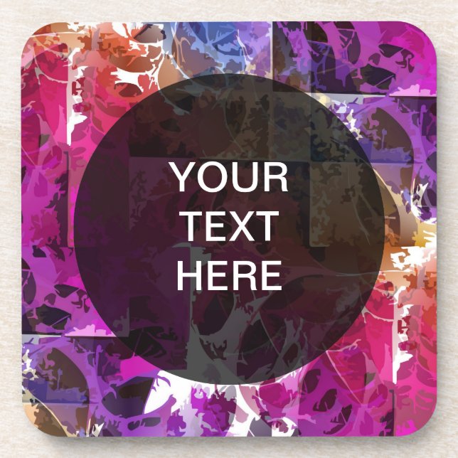 Posavasos Arte fractal de apofisis - plantilla web de araña (Frente)