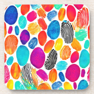 Posavasos Arte Fusión de huellas digitales