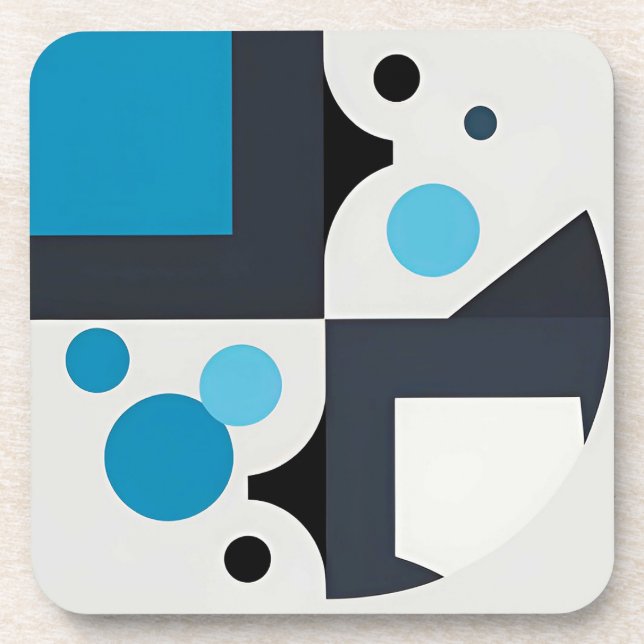 Posavasos Arte geométrico abstracto moderno (Frente)