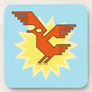 Posavasos Arte geométrico moderno del pájaro del cóndor