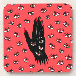 Posavasos Arte gótico de Halloween - Ojos espeluznantes de m