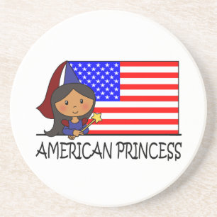 Posavasos Arte gráfico de dibujos animados Princesa american