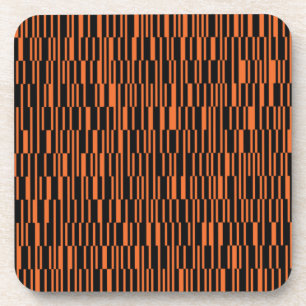 Posavasos arte gráfico geométrico moderno, moderno y naranja