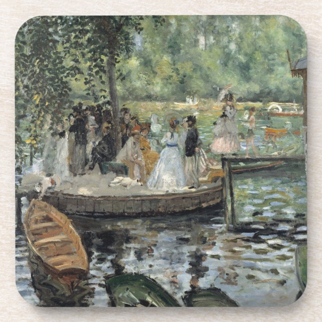 Posavasos Arte impresionista de Renoir de Grenouillere (Frente)