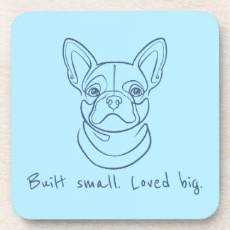 Posavasos Arte lineal de Bulldog Francés. Construido pequeño