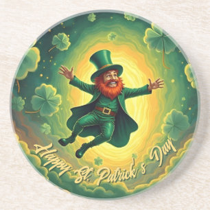 Posavasos Arte mágico del duende del Día de San Patricio