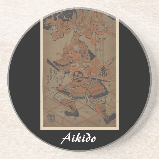 Posavasos Arte marcial japonés del Aikido (Frente)