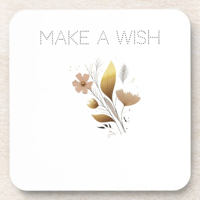 Posavasos arte mínimo de la hoja de oro (Frente)