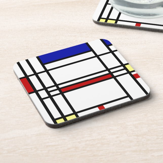 Posavasos Arte moderno de Mondrian (Lado Izquierdo)