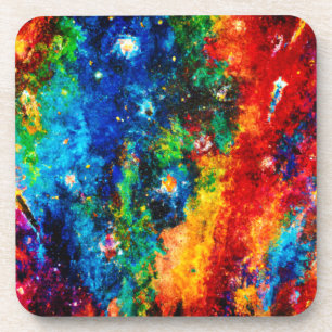 Posavasos Arte nebuloso colorido y estático