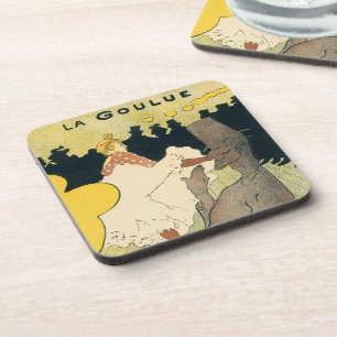 Posavasos Arte Nouveau Antiguo, La Goulue por Toulouse Lautr