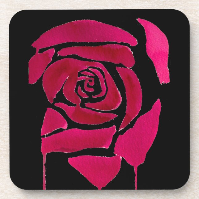 Posavasos Arte orgianal de acuarela abstracta gótica (Frente)