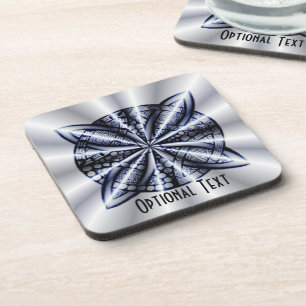 Posavasos Arte original del Knot celta metálico azul