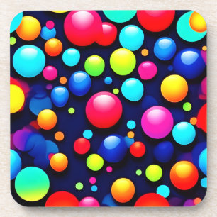 Posavasos Arte Pop de Burbujas Vibrantes