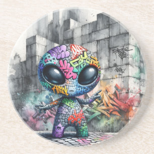 Posavasos Arte Pop Graffiti Alien