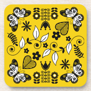 Posavasos Arte popular escandinavo de mariposa 