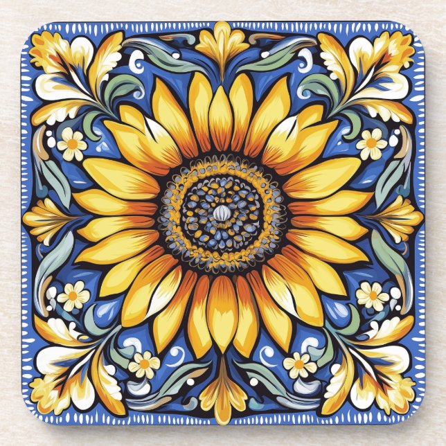 Posavasos arte popular floral ucraniano (Frente)
