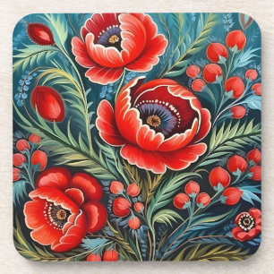 Posavasos Arte popular tradicional ucraniano de Petrikivka