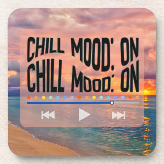 Posavasos Arte Retro de Playa con Ambiente Relajado