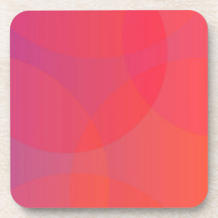 Posavasos Arte rosa, naranja, moderno, sencillo, fresco y de