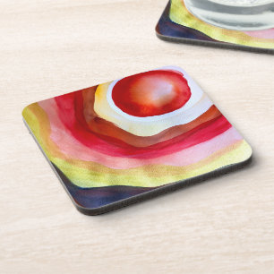 Posavasos Arte solar de la acuarela del sol