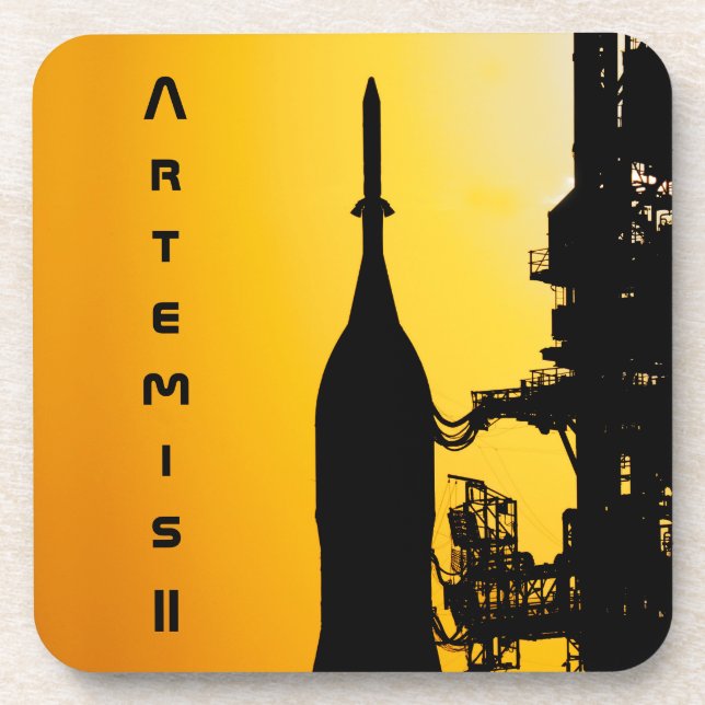 Posavasos Artemis II hacia la plataforma de lanzamiento (Frente)