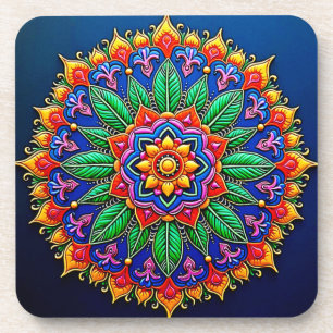 Posavasos Artesanía Vibrante de Mandalas