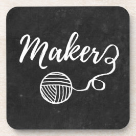 Posavasos Artesanías Maker y Artesanías Yarn Typography