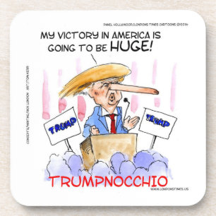 Posavasos Artículos divertidos de Trumpnocchio Donald Trump