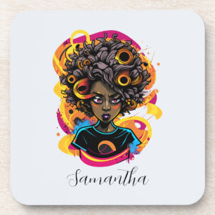 Posavasos Artista Afro Woman