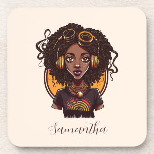 Posavasos Artista Afro Woman