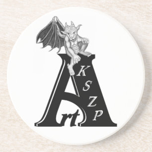 Posavasos ArtKSZP logo con Golem - Gargoyle