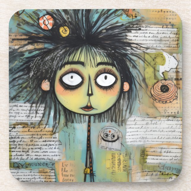 Posavasos ArtLady 18 Encantadora y angustiada (Frente)