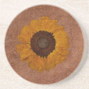 Posavasos Artsy Golden Bronze Sunflower