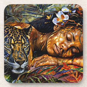 Posavasos "Arumáya" Bloom de Jaguar - Mujeres en la Amazonía