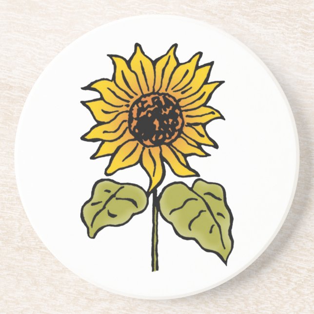Posavasos As de flores de girasol de cuento de hadas del mag (Frente)