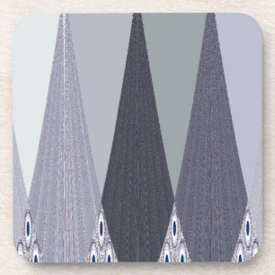 Posavasos Ash Gray Chevron Dots Art Print
