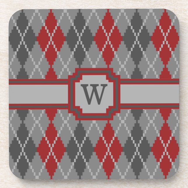 Posavasos Ashes and Embers Argyle Square Coaster (Frente)