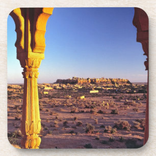 Posavasos Asia, India, Rajasthan, Jaisalmer. La vista desde