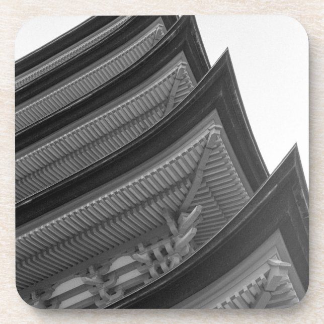 Posavasos Asia, Japón, Miyajima. Detalle del templo (Frente)