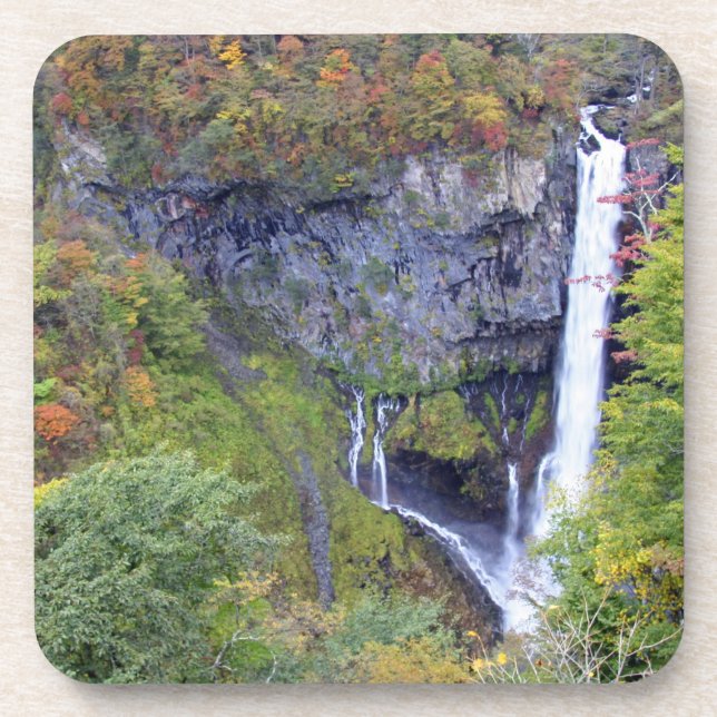 Posavasos Asia, Japón, Nikko. Cascada Kegon de Nikko, un (Frente)