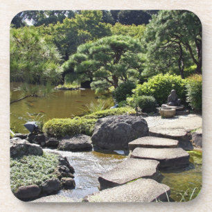 Posavasos Asia, Japón, Tokio. El jardín japonés en el